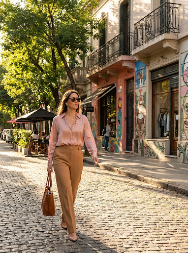 Blush Blouse Walking Palermo